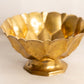 Medium Brass Footed Bowl with Scale Designs