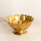 Medium Brass Footed Bowl with Scale Designs