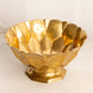 Medium Brass Footed Bowl with Scale Designs