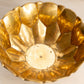 Medium Brass Footed Bowl with Scale Designs