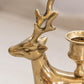 Medium Brass Laying Deer Candleholder