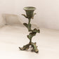 Medium Brass Leaf Candlestick