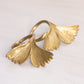 Medium Brass Leaf Napkin Rings (Set of 2)