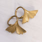 Medium Brass Leaf Napkin Rings (Set of 2)