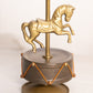 Medium Brass Musical Carousel Horse Figurine