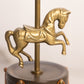 Medium Brass Musical Carousel Horse Figurine