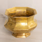 Medium Brass Octagonal Footed Planter