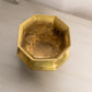 Medium Brass Octagonal Footed Planter