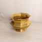 Medium Brass Octagonal Footed Planter