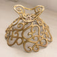Medium Brass Ornate Decorative Footed Bowl