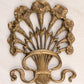 Medium Brass Paperweight/Wall Decor with Floral Designs