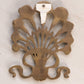 Medium Brass Paperweight/Wall Decor with Floral Designs