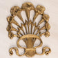 Medium Brass Paperweight/Wall Decor with Floral Designs