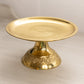 Medium Brass Pedestal Dish with Fancy Designs