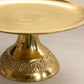 Medium Brass Pedestal Dish with Fancy Designs
