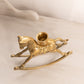 Medium Brass Rocking Horse Candleholder