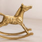 Vintage Medium Brass Rocking Horse Figurine