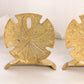 Medium Brass Sand Dollar Bookends