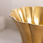 Medium Brass Scalloped Footed Vase