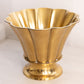 Medium Brass Scalloped Footed Vase