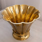 Medium Brass Scalloped Footed Vase