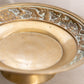 Medium Brass Shallow Footed Bowl with Bird Designs