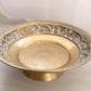 Medium Brass Shallow Footed Bowl with Bird Designs