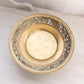 Medium Brass Shallow Footed Bowl with Bird Designs