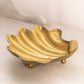 Medium Brass Shell Dish with 2 Shell Toes