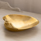 Medium Brass Shell Dish with 2 Shell Toes on Bottom