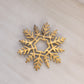 Medium Brass Snowflake Trivet