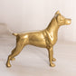 Medium Brass Standing Doberman Dog Figurine