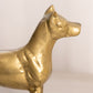 Medium Brass Standing Doberman Dog Figurine