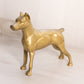 Medium Brass Standing Doberman Dog Figurine