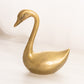 Medium Brass Swan Figurine with Head Down