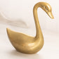 Medium Brass Swan Figurine with Head Down