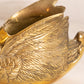 Medium Brass Swan Planter with Head Down