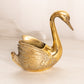 Medium Brass Swan Planter with Head Down