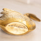 Medium Brass Swan Planter with Head Down