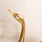 Medium Brass Swan Planter with Head Up