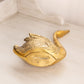 Medium Brass Swan Planter with Head Up