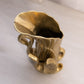 Medium Brass Swan Vase with Smaller Swan Sidekick