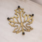 Medium Brass Tree Leaf Trivet