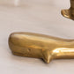 Medium Brass Whale with Tail Up Figurine