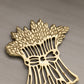 Medium Brass Wheat Trivet
