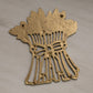Medium Brass Wheat Trivet