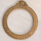 Medium Circular Brass Hanging Frame with Crown and Floral Designs