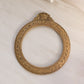 Medium Circular Brass Hanging Frame with Crown and Floral Designs