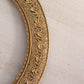 Medium Circular Brass Hanging Frame with Crown and Floral Designs