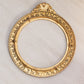 Medium Circular Brass Hanging Frame with Crown and Floral Designs